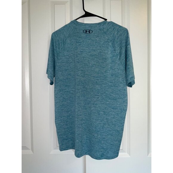 Under Armour Mens Blue Heather Tech T-Shirt Size medium - Picture 4 of 4